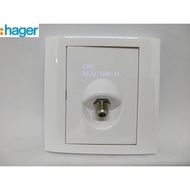 Hager STYLEA WXETV75F 1 Gang ASTRO TVF Coaxial Outlet
