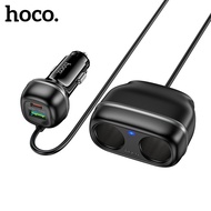 [24 Hours Ship]Hoco Z59 Car Charger Lighter 12V-24V Dual USB-C USB-A Car Charger Socket 48W Car Auto