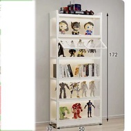 透明儲物櫃展示櫃（白色六層50【模型櫃】）