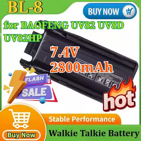 BL-8 7.4V 2.8Ah for BAOFENG UV82 UV8D UV82HP Walkie Talkie Li-ion Battery TYPE-C Charge Two Way Radi
