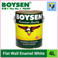 ♟ ◅ Boysen Flat Wall Enamel White B-800 4 Liters (Gallon) for Wood and Metal Primer Paint