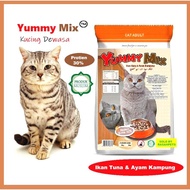 makanan kucing 10kg yummy mix (kucing dewasa)