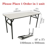 Banquet Table 6'x3' / Folding Table / Foldable Table / Training Table / Tuition Table / Study Table 