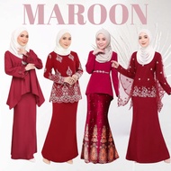 Maroon ❤️ baju kurung maroon baju kebaya maroon baju raya