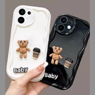 Couple Phone Case VIVO X200 FE VIVO Y29t 5G New Cute Cartoon Creative 3D Coffee Bear Doll Casing Fas