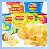 READY STOCK LAY's Chip 乐事薯片 60g+10g 青瓜，五花肉，烤鸭味，番茄味 Cucumber, Pork belly ,Roasted duck, Tomato