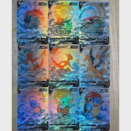 Keeppley | 9Pcs/set DIY Anime PTCG Collection Card English Charizard Charmeleon Ivysaur Venusaur Squ