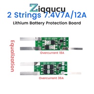 ZIQQUCU 2S 7.4V 18650 Lithium Battery Protection Board 5A 6A 10A Small Power Appliances Energy Storage With Port