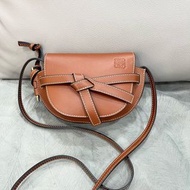 LOEWE Gate Dual 天然小牛皮 蝴蝶結單肩包 mini