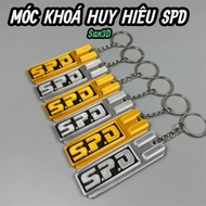 Gold SPD Badge Keychain, Silver SPD - Free Keychain Ring - 3D Printing