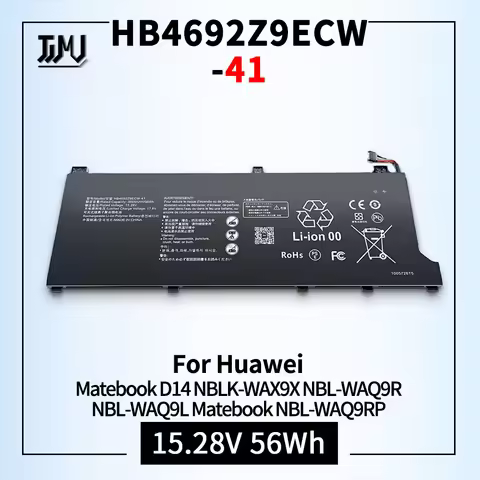 Laptop Battery HB4692Z9ECW-41 4ICP5/62/81 for Huawei Matebook D14 NBLK-WAX9X NBL-WAQ9R Matebook NBL-