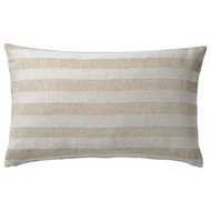 IKEA HEDDAMARIA CUSHION COVER, NATURAL/STRIPED 40X65 CM