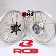RS150 / RSX Set Takasago Excel Asia/Racing Boy Alloy Rim 1.60x18 Silver, RCB Lidi Gold, Hub Gantang 