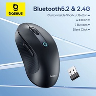 Baseus F02 Wireless Mouse 2.4G 4000DPI Ergonomic 7 Mute Buttons Mice  v5.2 for iPad Tablet Laptop