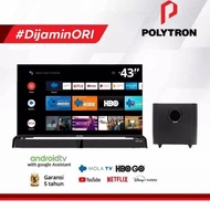 AndroidTv 43inch Polytron SmartTv Digital soundbar (will kota cirebon)