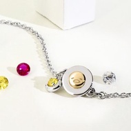 【客製化禮物】Gudetama 誕生系列-蛋黃哥誕生石純銀手鍊