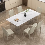 【SG Sellers】Sintered Stone Table Marble Dining Table Dining Table Set with Chair