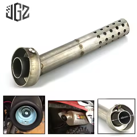 48MM Motorcycle Universal Adjustable Exhaust Pipe Muffler Silencer DB Killer Pipe Tip Racing For KTM
