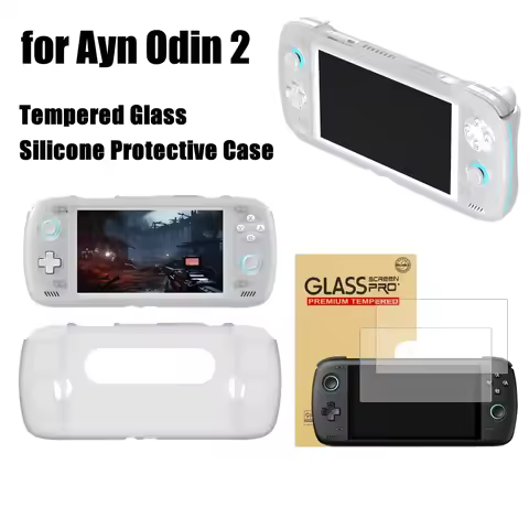 Original Screen Protector Films Protector for AYN Odin 2 Silicone Case Shockproof Protective Shell f