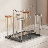 304 Stainless Steel Cup Holder Water Cup Holder Storage Rack Glass Cup Holder High-value Creative Dr