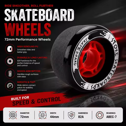 4PCS 82A PU Skateboard Wheels Silent Road Cruiser Wheels for Land Surfboard Longboard Drift Board St
