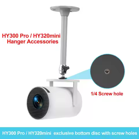 6mm 21cm Projector Tripod Metal Wall Ceiling Mount 1/4 Holder Stand Mounting HY300 Pro P30 TD80W Min
