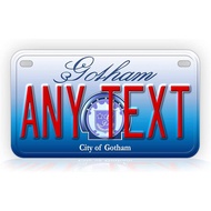 Personalized Gotham City Batman Mini-Size Motorcycle License Plate Replica Any Text City Of Gotham P