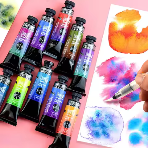 15ml Super Vision Layered Color Solid Watercolor Paint Art Tools Students Watercolor Illustration Vi