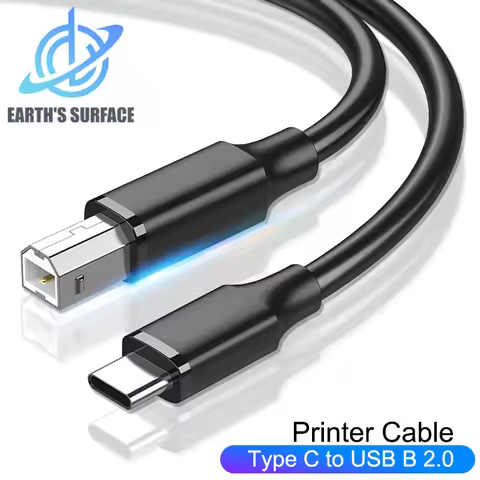 USB Type-C to USB Type B 2.0 Cable for New MacBook Pro HP Canon Brother Epson Dell Samsung Printer T