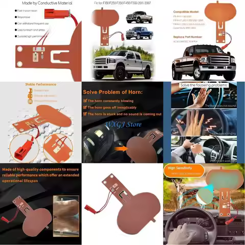 37JE Steering Wheel Horn Contact Repair Parts Easy Installation Accessories for F150 F250 F350 F450