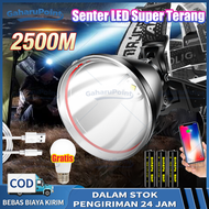 Senter Cas Super Terang Kepala Anti Air Jarak Jauh /Senter Kepala Led Super Terang/Senter Kepala Sen