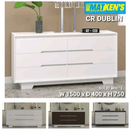 buffet credenza rak tv laci tv meja tv serbaguna tempat penyimpanan 150cm