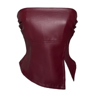 MOTTOM - DASHA Faux Leather Bandeau Top