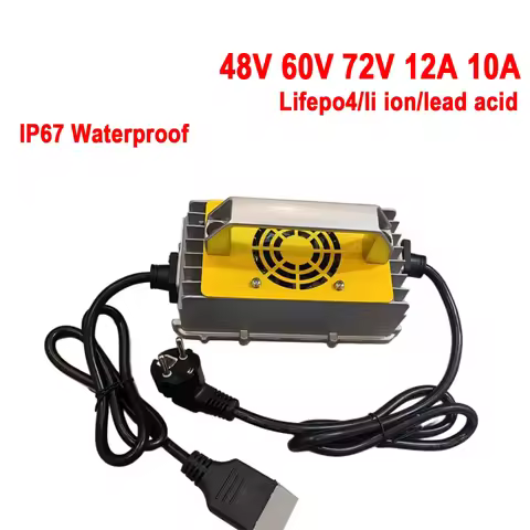 48V 12A 10A 60V 72V Smart Charger for LiFePO4 Li ion Lead Acid 18650 Battery 58.4V 54.6V 87.6V 84V 6