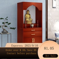 NEW Buddha Shrine Clothes Closet Modern Simple Home Avalokitesvara Buddha Cabinet with Door for Altar God of Wealth Wo