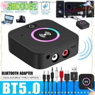 SHOUOUI USB 5.0 Bluetooth Receiver Professional AUX NFC To 2RCA Bluetooth Adapter