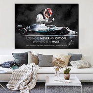 F1 Car Inspirational Quote Poster Canvas Printed Hamilton Motivational Picture Painting Wall
