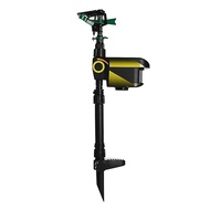HAPPY TIME-Sprinkler Automatic Rotating Large Area Solar Motion Activated Animal Repellent Sprinkler