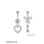 ASTM F-136 titanium belly earrings