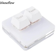 BLAZEFLOW Copy Paste Keypad, Acrylic Red Switch Custom Mini 2 Key Keypad, Keypad Accessories Mechani