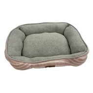 TRUSTIE Comfy Pet Bed - Stripe (Pink) (Medium) (50x38x13cm)