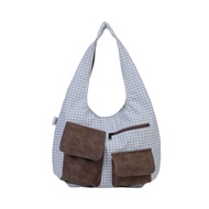 ⁠Balloon Bag Plaid by Money Alter Sholder Bag Totebag/