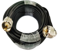 RG58 Coaxial Cable UHF PL259 Male to UHF Male Plug 90 Degree Connector 50-3 Coax Cable 50ohm 1/2/3/5/10/15/20/30/50m