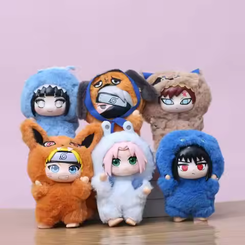 Naruto Tailed Beast Series Plush Toys Cute Sasuke Sakura Vinyl Dolls Kawaii Gaara Hinata Kakashi Bag