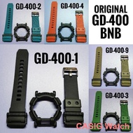 medical watch ⊙() ORIGINAL GD-400-4 CASIO G-SHOCK REPLACEMENT BAND. RED COLOUR. RESIN QUALITY