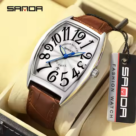 SANDA New Quartz Watch 2022 Casual Fashion Men Watch Simple Dial 30M Waterproof Wear Resistant Genui