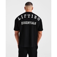 summer AYBL   Lifting Essentials Vintage Letter Printed  Loose Unisex Soft Premium Fitness T-shirt