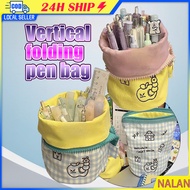 The Shop Is In Bangkok.length 17cm Pen Bag With Zipper Stand Up Large Capacity Multi-Purpose Foldabl