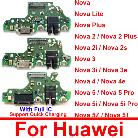 For Huawei Nova Lite 2 Plus 2 3 4 5 2S 3E 3I 4E 5T 5Z 5i Pro USB Charger Dock Board with Microphone 