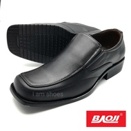 BAOJI แท้ 100% คัชชูหนังชาย รองเท้าทำงาน รองเท้าทางการ รองเท้าหนัง สีดำ BJ3375 ไซส์ 39-47